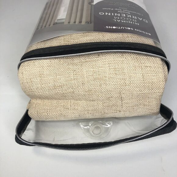 Design Solutions Room Darkening 95” Brielle Curtain Panel Natural Tan 1 Panel - Picture 12 of 12